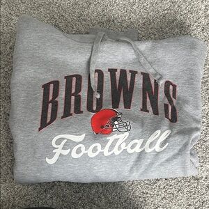 NFL women's Gray Browns Football Hoodie